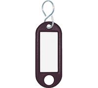 Wedo 262103401 Schlüsselanhänger Kunststoff (mit S-Haken, auswechselbare Etiketten) 10 Stück, schwarz