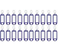 Wedo 262103403 Schlüsselanhänger Kunststoff (mit S-Haken, auswechselbare Etiketten) 10 Stück, blau (Packung mit 2)