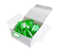 Wedo 262801804 Schlüsselanhänger Kunststoff (mit Ring, auswechselbare Etiketten) 100 Stück, grün
