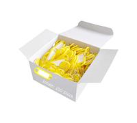 Wedo 262801805 Schlüsselanhänger Kunststoff (mit Ring, auswechselbare Etiketten) 100 Stück, gelb