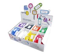 WEDO Schlüsselanhänger, Kunststoff/Metall, mit S-Haken, 52 x 21 x 3 mm, sortiert (200 Stück)