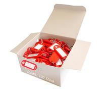 WEDO Schlüsselanhänger, Kunststoff/Metall, mit S-Haken, 52 x 21 x 3 mm, rot