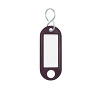 WEDO Schlüsselanhänger 100 Stück, schwarz - mit S-Haken, beschriftbar & Etiketten auswechselbar, 52×21×3 mm, Made in Germany