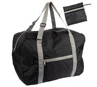 Wedo Reisetasche 582601 – faltbar, 35 L, wasserabweisendes Nylon, Trolley-Band, Schwarz