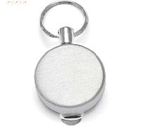 Wedo Gürtelclip 30mm Edelstahl mit ausziehbarer Schnur silber