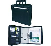 Wedo Ordnertasche aus pflegeleichtem Polyester schwarz, 33.5x35x2.5 cm