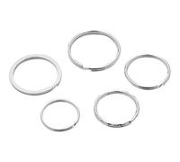 Wedo 26230015 Schlüsselringe Metallringe Sortiment in verschiedenen Größen sortiert, 15 Stück, silber