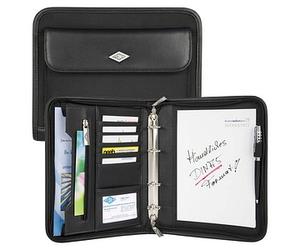 WEDO Ringbuchmappe ELEGANCE Lederimitat DIN A5 schwarz St.