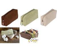 WEDO Schlamper-Etui aus Cord, braun Außenmaterial: Cord aus 100% Baumwolle, mit abwischbarem - 1 Stück (24245207)