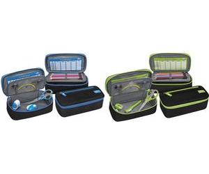 WEDO Schlamper-Etui mit Innenklappe & Stundenplan, blau das Stauwunder, unbestückt, aus Polyester, doppelstöckig, - 1 Stück (242 43010)