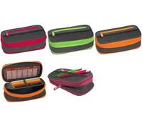 WEDO Schlamper-Etui NEON Stretch mit Innenklappe, neonrosa grau mit neonfarbigen Reißverschlüssen, das Stauwunder, - 1 Stück (242 44009) - PayPal 0% Finanzierung