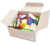 WEDO Schlüsselanhänger 100 Stück, farbg sortiert - mit S-Haken, beschriftbar & Etiketten auswechselbar, 52×21×3 mm, Made in Germany