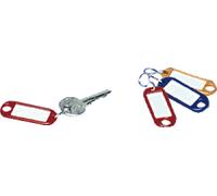 WEDO Schlüsselanhänger, Kunststoff/Metall, mit S-Haken, 52 x 21 x 3 mm, rot