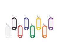 WEDO® Schlüsselanhänger, Kunststoff/Metall, mit Ring, Ø: 18 mm, 52 x 21 x 3 mm, sortiert (100 Stück), Sie erhalten 1 Packung á 100 Stück