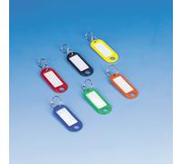 WEDO Schlüsselanhänger, Kunststoff/Metall, mit Ring, Ø: 18 mm, 52 x 21 x 3 mm, sortiert (100 Stück)