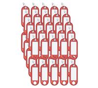 Wedo Schlüsselanhänger Kunststoff mit Ring (Ø 18 mm) (50 Stück/Rot)