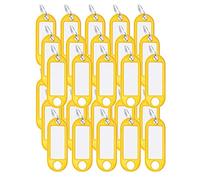 Wedo Schlüsselanhänger Kunststoff, Ring Ø 18 mm, (30 Stück mit Ring) (Gelb)