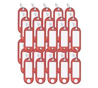 Wedo Schlüsselanhänger Kunststoff, Ring Ø 18 mm, (30 Stück mit Ring) (Rot)