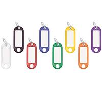 WEDO Schlüsselanhänger mit Ring, Durchmesser: 18 mm, weiß aus Kunststoff, mit weißem, beschriftbarem, auswechselbarem - 1 Stück (262 801800)