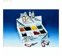 WEDO Schlüsselanhänger, Kunststoff/Metall, mit S-Haken, 52 x 21 x 3 mm, sortiert (200 Stück)