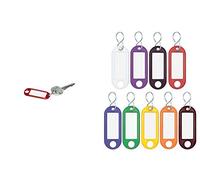 WEDO Schlüsselanhänger, Kunststoff/Metall, mit S-Haken, 52 x 21 x 3 mm, schwarz