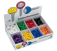 Wedo Schlüsselkennring 24 mm 200 Stück flexibel farbig Sortiert zur Schlüsselorganisation im Display