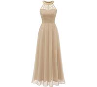 Wedtrend Damen Abendkleid Lang Hochzeit Gast Chiffonkleid Ballkleider Champagner Lang Ballkleider Damen WT0201 Champagne 3XL