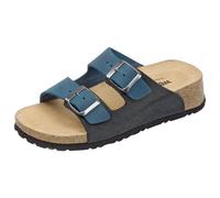 Weeger-Bio-Keil-Pantolette blau/schwarz Gr. 40