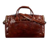 Weekender Herren und Damen - Reisetasche Leder - Made in Italy - Hochwertige Reisetaschen - Edel & Elegant - Time Resistance (Braun)