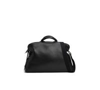 Weekender TOMMY HILFIGER "TH PREMUM LEATHER DUFFLE", Herren, Gr. B/H/T: 54cm x 37cm x 19cm, schwarz, Leder, Taschen Weekender, Men Reisetasche, Freitzeittasche mit Logoschriftzug (45357032-0) schwarz