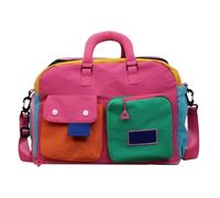 Weekender Travel Tote, Utility Carry Bag, Camping Storage Organizer | Spacious Interior Design, Stylish Color Block Appearance, for Sports Work Vacation Beach Gym Toiletry Makeup Outdoor Activiti