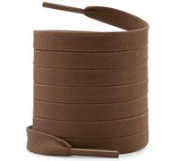 WEGOODZF Flach Baumwolle Gewachste Schnürsenkel: 2 Paar 8MM Breite 150CM Hellbraun Business Schuhbänder