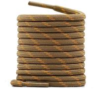 WEGOODZF Runde Outdoor Boots Schnürsenkel: 100CM Hellbraun Golden 4,5MM Dicke Schuhbänder für Herren Damen 2 Paar
