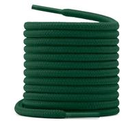 WEGOODZF Sportschuhe Farbige Rund Schnürsenkel: 2 Paar 4MM Dicke 140CM Dunkelgrün Schuhbänder für Turnschuhe