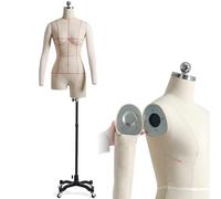 Weibliche Kleiderform Display Schaufensterpuppe Körper Torso zum Nähen, Übergröße Schaufensterpuppe mit Ständer, einfache Montage mit Rädern, Body Dummy ohne Arme S80