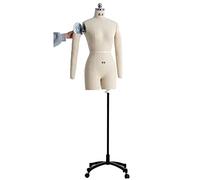 Weibliche Kleiderformen zum Nähen, Schaufensterpuppenkörper für Frauen mit Armen und Ständer, Schneiderpuppe für Schneiderinnen, Schaufensterpuppe in Übergröße auf Rädern zum Nähen von Kleidung (Color