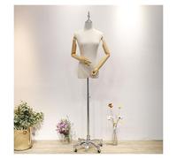 Weibliche Schaufensterpuppe Torso Körper Leinen Modell Kleidung Display Ständer mit mobilen Rädern für Hochzeitskleider im Schaufenster