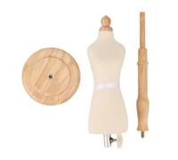 Weibliche Schaufensterpuppen-Torso-Kleiderform mit Höhenverstellbarem Ständer, Holzsockel, Einfache , Robust und Langlebig, Tragbar, Buchenholzmaterial für die