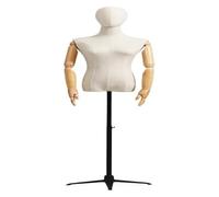 Weiblicher Torso Mannequin Body Dress Form mit verstellbarem Metallstativ Ständer für Kleidung Display, höhenverstellbar 144-178 cm
