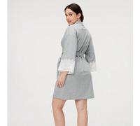 Weiche 100% reine Baumwolle sexy Damen Bademantel mit Spitze Damen Pyjamas Bademantel Nachthemd & Pyjama, Frühlings- und Sommer-Baumwoll-Pyjamas