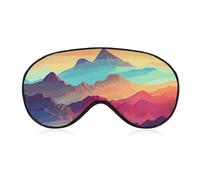 Weiche Augenmaske mit verdunkelndem Farbverlauf, Reiseaugenabdeckung, kein Augendruck, superleicht, seidig, weiche Augenbinde mit verstellbarem Riemen, für Damen und Herren