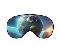 Weiche Augenmaske zum Schlafen, Planeten, Reisen, Augenschutz, kein Augendruck, superleicht, seidig, weiche Augenbinde mit verstellbarem Riemen, für Damen und Herren