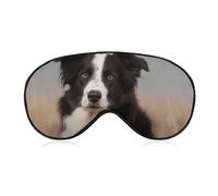 Weiche Augenmaske zum Verdunkeln, Border Collie, Reiseaugenabdeckung, kein Augendruck, super leicht, seidig, weiche Augenbinde mit verstellbarem Riemen, für Damen und Herren