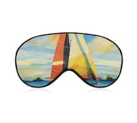 Weiche Augenmaske zum Verdunkeln, bunt, für Segel, Boot, Reisen, Augenschutz, kein Augendruck, super leicht, seidig, weiche Augenbinde mit verstellbarem Riemen, für Damen und Herren