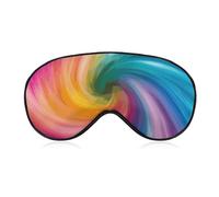 Weiche Augenmaske zum Verdunkeln, regenbogenfarben, für Reisen, ohne Augendruck, super leicht, seidig, weiche Augenbinde mit verstellbarem Riemen, für Damen und Herren