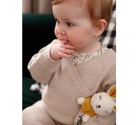 Weiche Baby Wickeljacke beige Gr. 74 von vertbaudet