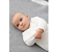 Vertbaudet Weiche Baby Wickeljacke Oeko-Tex 56 weiß
