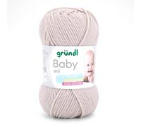 Weiche Babywolle pastell ecru, Gründl Wolle Baby uni, OEKO-TEX, 50g