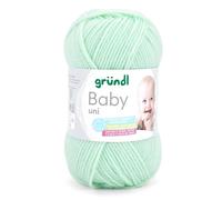 Weiche Babywolle pastell mint, Gründl Wolle Baby uni, OEKO-TEX, 50g
