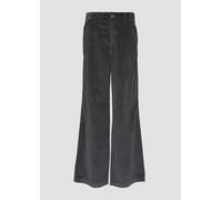 s.Oliver Red Label - Feste Cordhose mit Wide Leg grau - Gr. - 34